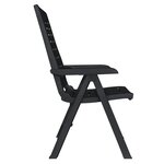 vidaXL Ensemble à manger d'extérieur 9 Pièces Plastique Anthracite