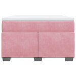 vidaXL Sommier à lattes de lit avec matelas Rose 120x200 cm Velours