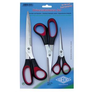 WEDO Kit de ciseaux universels 3 pièces 160 / 210 / 255 mm