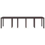 Table de Jardin vidaXL Brune 300x100x73 cm Poly Rattan