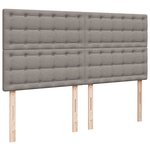 vidaXL Sommier à lattes de lit avec matelas Taupe 180x200 cm Tissu