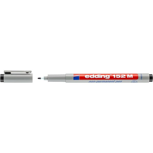 Feutre Non Permanent 152M Noir Pointe Moyenne 1 mm x 10 EDDING