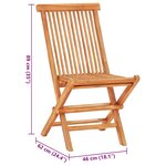 vidaXL Ensemble de bistro 3Pièces avec coussins beige Bois de teck massif