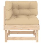 vidaXL Canapés d'angle avec coussins 2 Pièces bois de pin massif