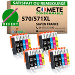 COMETE Entreprise Française-570XL 571XL 20 Cartouches Compatibles Canon
