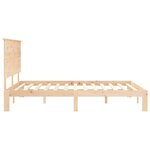 vidaXL Cadre de lit avec tête de lit 160x200 cm bois massif