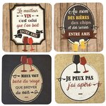 Boite de 4 sous verres apéro