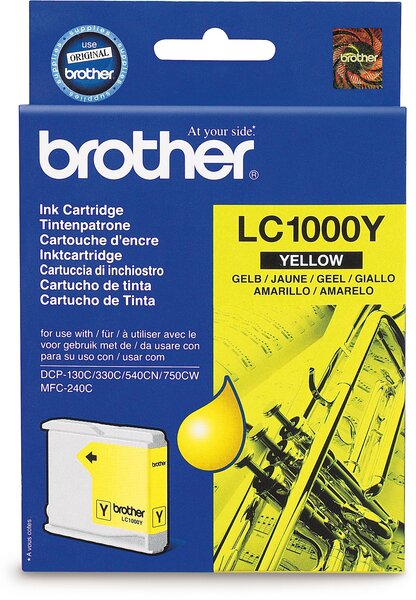 Cartouche d'encre brother lc1000y (jaune)