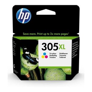 HP 305XL Cartouche d'Encre Tricolor Grande Capacité Authentique pour HP DeskJet 2300/ 2700/Plus 4100, ENVY 6000/Pro 6400 (3YM63AE)