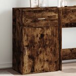 vidaXL Armoire de rangement chêne fumé 56 5x39x90 cm bois d'ingénierie