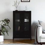 vidaXL Buffet haut noir 69 5x31x115 cm bois d'ingénierie