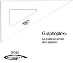 Equerre 60° 3 bords droits 28 cm