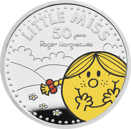 Pièce de monnaie en Argent 2 Pounds g 31.1 (1 oz) Millésime 2021 Mr Men Little Miss LITTLE MISS MR MEN