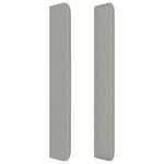 vidaXL Tête de lit avec oreilles Gris clair 93x16x118/128 cm Tissu