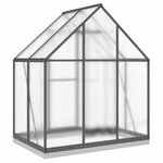 vidaXL Serre avec cadre de base anthracite 169x114x202 cm aluminium