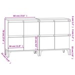 vidaXL Buffets 2 Pièces gris béton 60x35x70 cm bois d'ingénierie