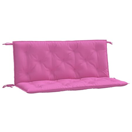 vidaXL Coussins de banc de jardin lot de 2 rose 120x50x7 cm tissu