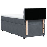 vidaXL Sommier à lattes de lit et matelas Gris foncé 90x190 cm Velours