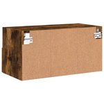 vidaXL Meuble TV mural chêne fumé 60x30x30 cm bois d'ingénierie