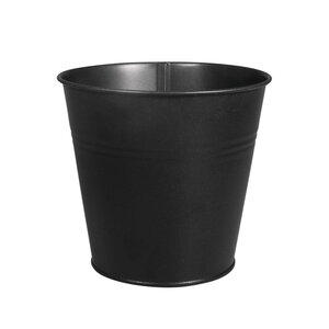 Pot en métal 13cm ø noir 12cm fond ø 9cm