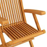 vidaXL Chaises de jardin coussins anthracite lot de 3 Bois de teck
