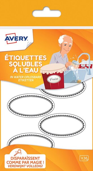 Etiquettes solubles à l'eau
