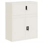 vidaXL Classeur blanc 90x40x110 cm acier