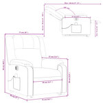 vidaXL Fauteuil inclinable de massage électrique marron similicuir