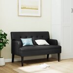 vidaXL Banc avec dossier noir 112x65 5x75 cm similicuir