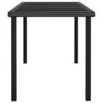 vidaXL Ensemble à manger de jardin 7 Pièces Résine tressée Noir