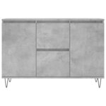 vidaXL Buffet gris béton 104x35x70 cm bois d'ingénierie