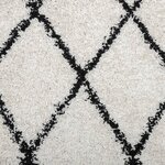 vidaXL Tapis shaggy à poils longs moderne crème et noir Ø 280 cm