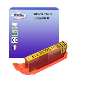 Cartouche compatible avec Canon Pixma TS9100 TS9150 TS9155 TS9500 TS9540 TS9541C TS9550 TS9551C remplace Canon CLI-581 XL Jaune - T3AZUR