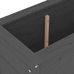 vidaXL Jardinière gris 82 5x40x78 cm bois massif de pin