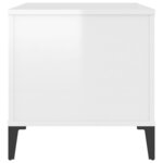 vidaXL Table basse Blanc brillant 90x44 5x45 cm Bois d'ingénierie
