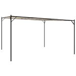vidaXL Belvédère beige 4x4 m 180 g/m² tissu et acier