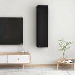 vidaXL Meubles TV 2 Pièces Noir 30 5x30x60 cm Aggloméré