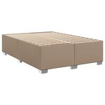 vidaXL Sommier à lattes de lit avec matelas Cappuccino 140x190 cm