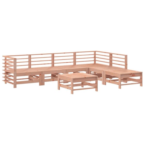 vidaXL Salon de jardin 7 Pièces bois massif douglas