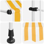 vidaXL Auvent rétractable manuel 350 cm Rayures oranges et blanches