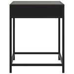 vidaXL Table de chevet avec LED infini noir 40x40x51 cm