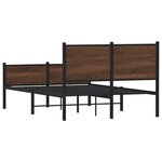 vidaXL Cadre de lit métal avec tête de lit et pied de lit 120x190 cm