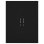 vidaXL Buffet haut Noir 69 5x34x180 cm Bois d'ingénierie