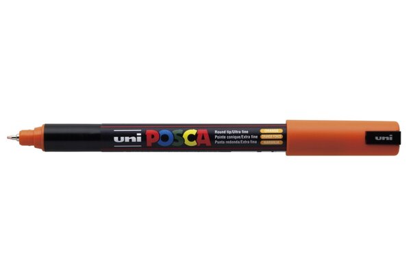 Marqueur pointe calibrée extra-fine POSCA PC1MR 0 7mm Orange Foncé x 12 POSCA