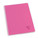 Cahier spirales clairefontaine linicolor a5 17 x 22 cm - grands carreaux - 100 pages - lot de 5