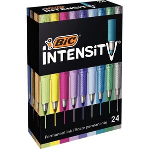 Boîte de 24 marqueurs BIC Intensity Colors assortis