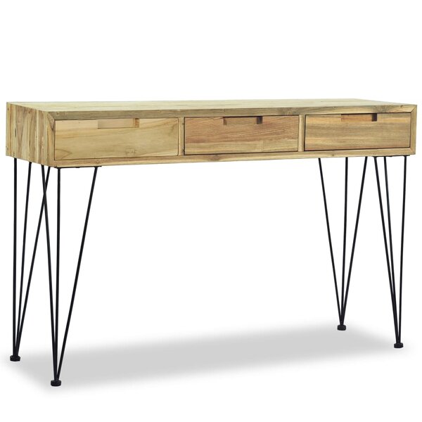 vidaXL Table console 120x35x76 cm Teck massif