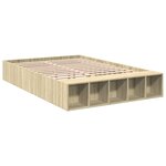 vidaXL Cadre de lit chêne sonoma 120x190 cm bois d'ingénierie