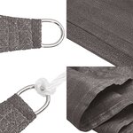 vidaXL Voile d'ombrage 160 g/m² Anthracite 4x4x4 m PEHD
