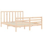 vidaXL Cadre de lit avec tête de lit 160x200 cm bois massif
